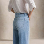 CIGALAS Jeans donna 138 plazzo wide Denim Chiaro