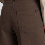 CIGALAS Jeans donna 138 wide leg in misto lino Marrone