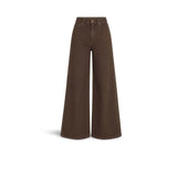 CIGALAS Jeans donna 138 wide leg in misto lino Marrone
