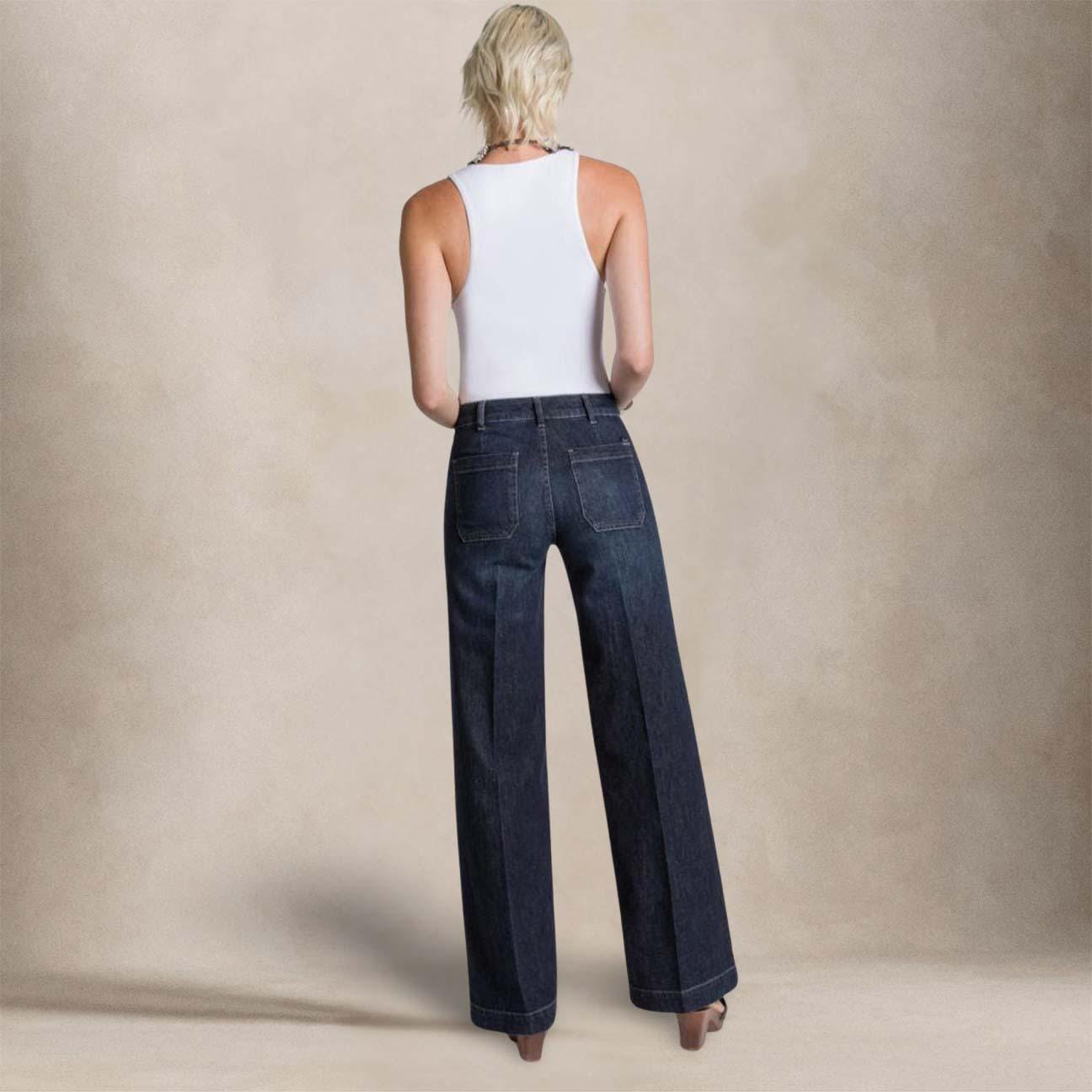 CIGALAS Jeans donna 195 1Y Relaxed Wide Blue