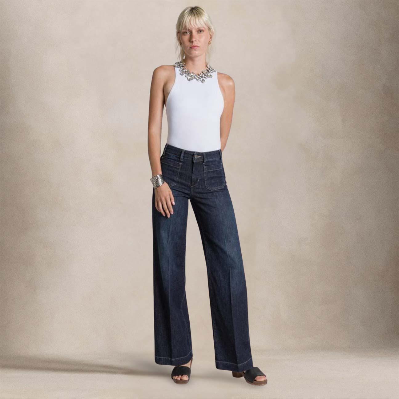 CIGALAS Jeans donna 195 1Y Relaxed Wide Blue