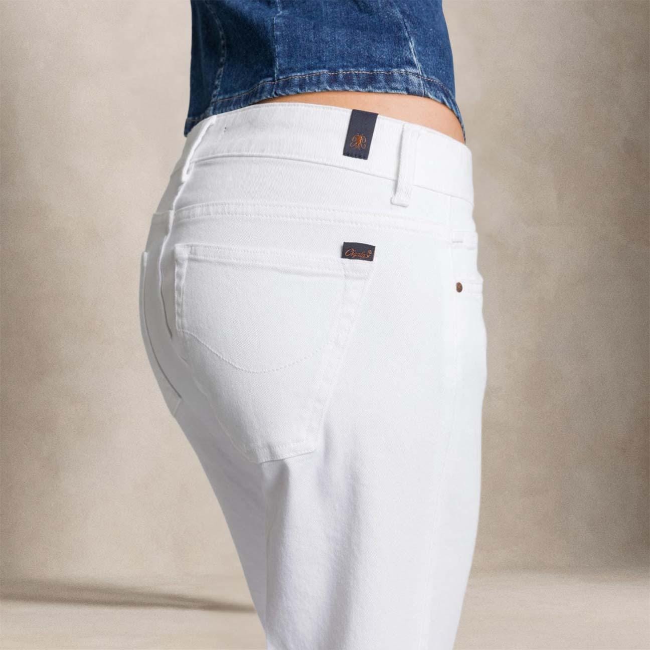 CIGALAS Jeans donna Bell Bottom 125 Dyed Bianco