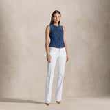 CIGALAS Jeans donna Bell Bottom 125 Dyed Bianco