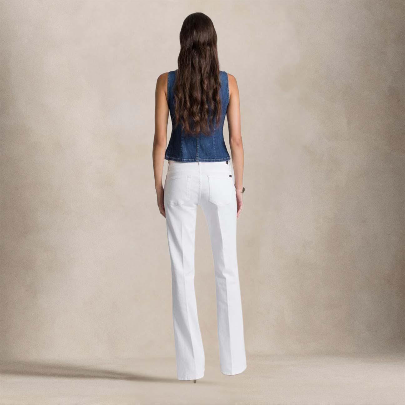 CIGALAS Jeans donna Bell Bottom 125 Dyed Bianco