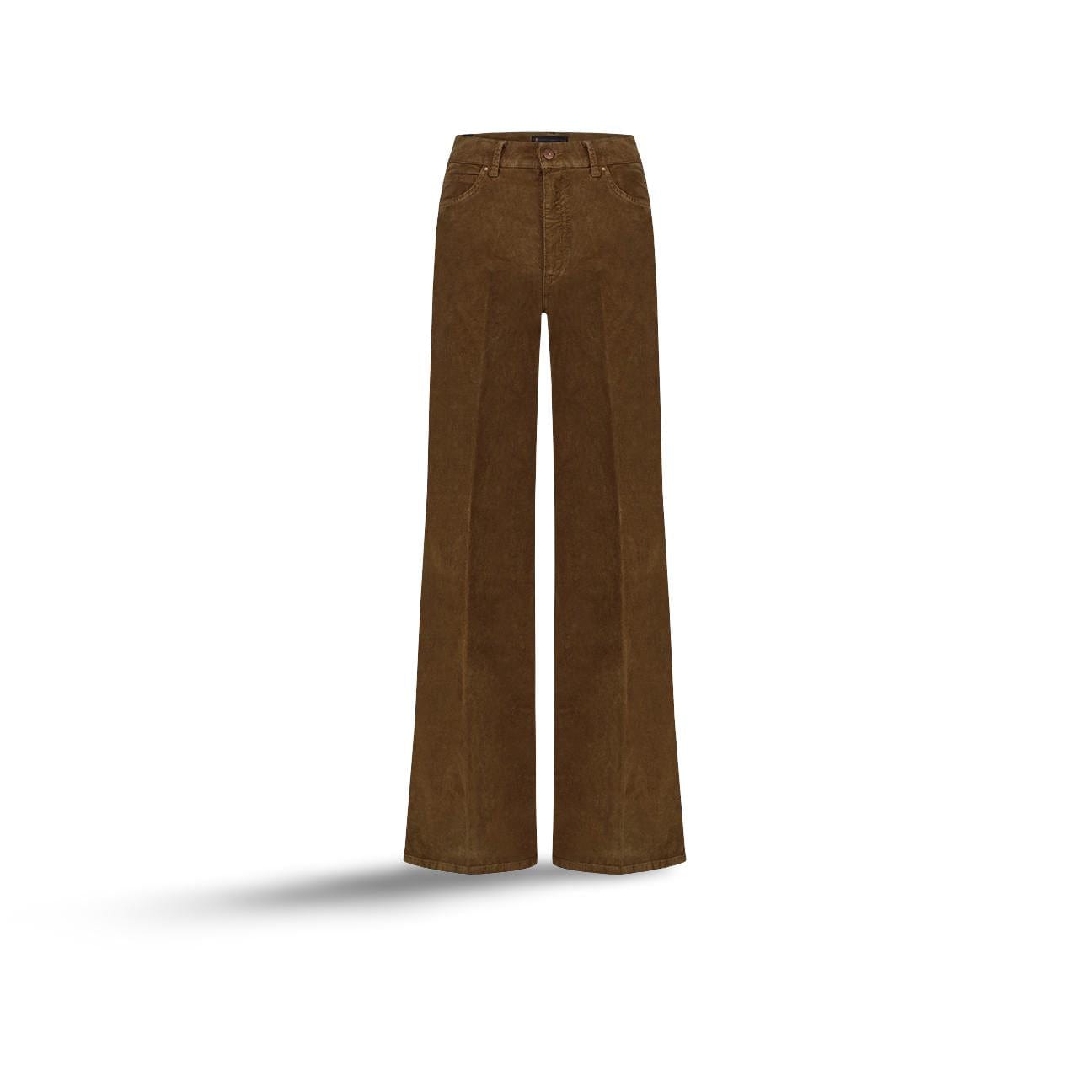 CIGALAS Pantalone 138 in velluto Tabacco