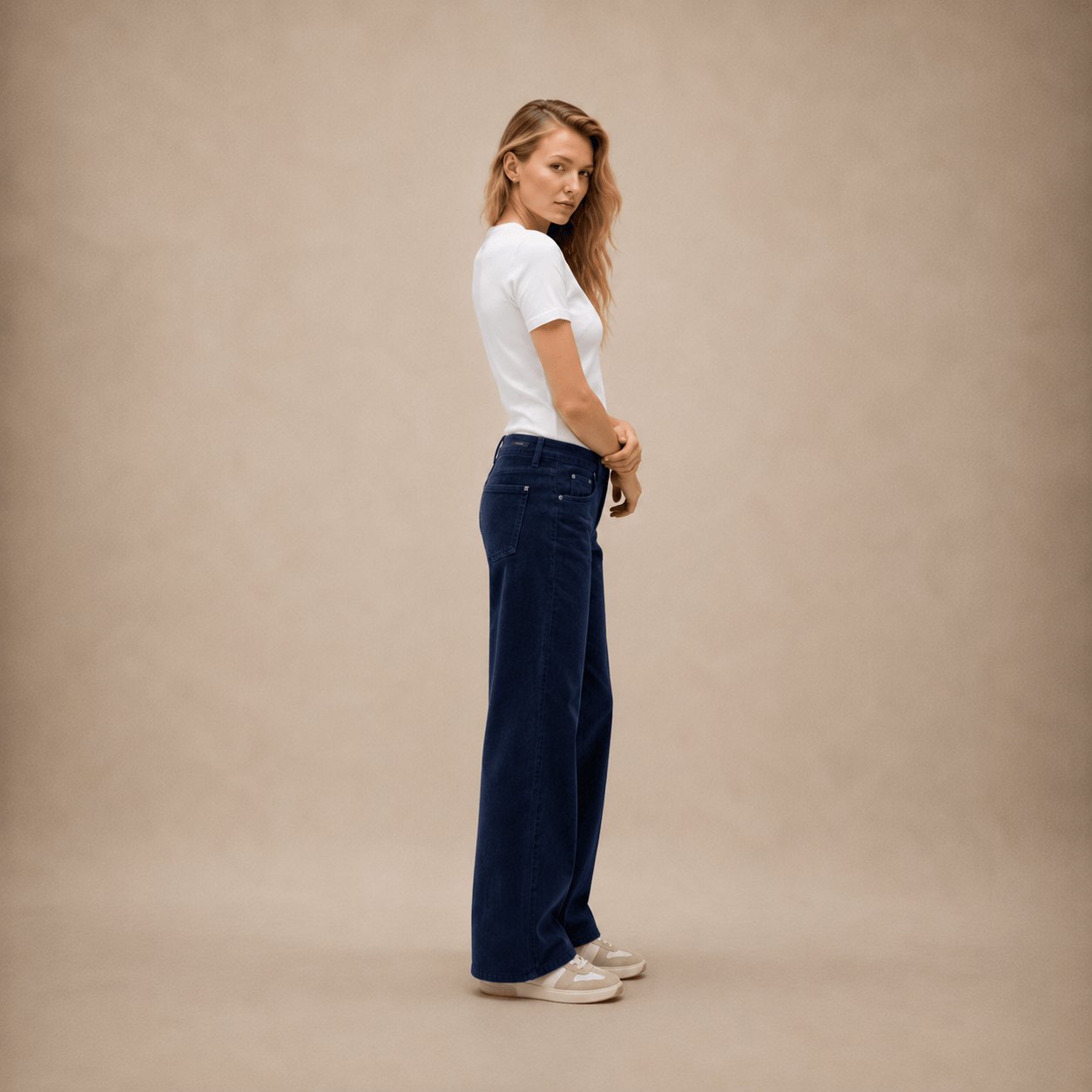 CIGALAS Pantalone donna 309 Essential Wide Leg Blue