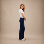 CIGALAS Pantalone donna 309 Essential Wide Leg Blue