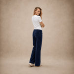 CIGALAS Pantalone donna 309 Essential Wide Leg Blue