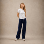 CIGALAS Pantalone donna 309 Essential Wide Leg Blue