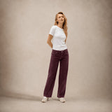 CIGALAS Pantalone donna 309 Essential Wide Leg Borgogna