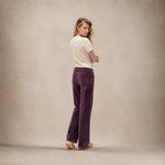 CIGALAS Pantalone donna 309 Essential Wide Leg Borgogna