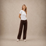 CIGALAS Pantalone donna 309 Essential Wide Leg Caffe
