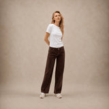 CIGALAS Pantalone donna 309 Essential Wide Leg Caffe