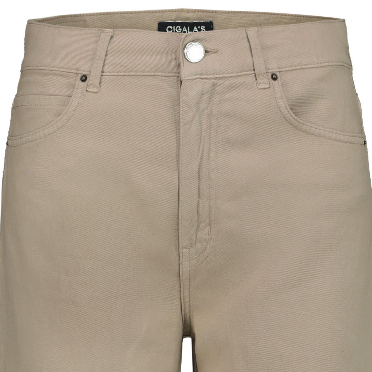 CIGALAS Pantaloni donna 147 Dyed in lino e cotone  Sabbia