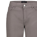 CIGALAS Pantaloni donna 167 Crop in cotone e lino Acciao