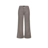 CIGALAS Pantaloni donna 167 Crop in cotone e lino Acciao