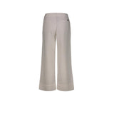 CIGALAS Pantaloni donna 167 Crop in lino cotone Latte