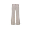 Pantaloni donna 167 Crop in lino cotone Latte