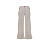 CIGALAS Pantaloni donna 167 Crop in lino cotone Latte