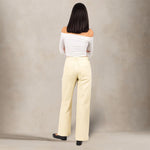 CIGALAS Pantaloni donna 237 in velluto Ecrù