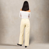 CIGALAS Pantaloni donna 237 in velluto Ecrù