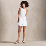 CIGALAS Shorts donna in cotone e lino Bianco