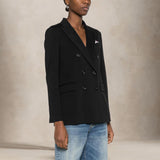 CIRCOLO1901 Blazer donna in piquet di cotone Nero
