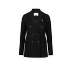 CIRCOLO1901 Blazer donna in piquet di cotone Nero