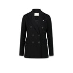 CIRCOLO1901 Blazer donna in piquet di cotone Nero