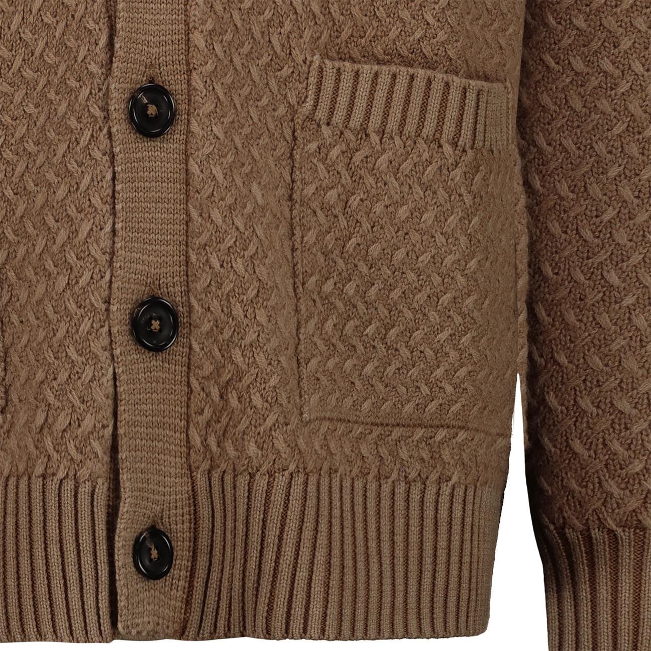 CIRCOLO1901 Cardigan uomo in pura lana Beige