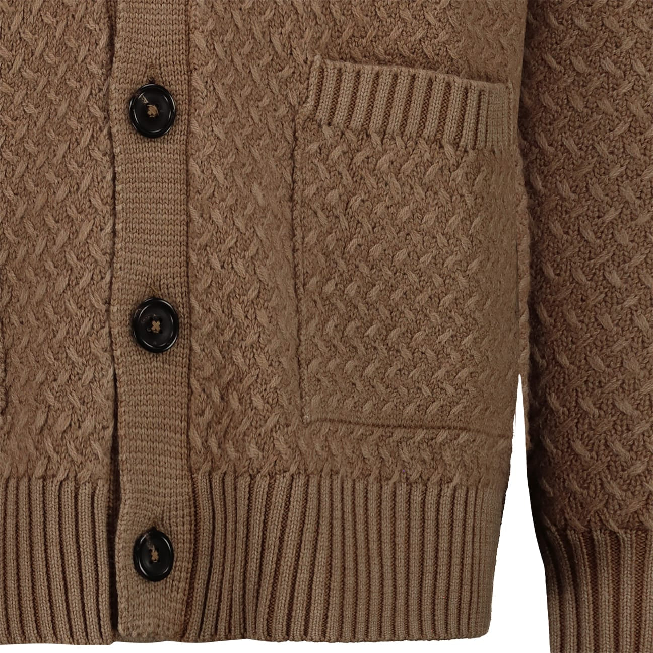 CIRCOLO1901 Cardigan uomo in pura lana Beige