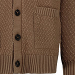 CIRCOLO1901 Cardigan uomo in pura lana Beige