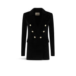 CIRCOLO1901 Giacca donna doppiopetto in velluto Nero