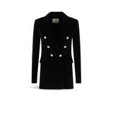 CIRCOLO1901 Giacca donna doppiopetto in velluto Nero