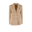 Giacca donna dopppiopetto in lana Cammello