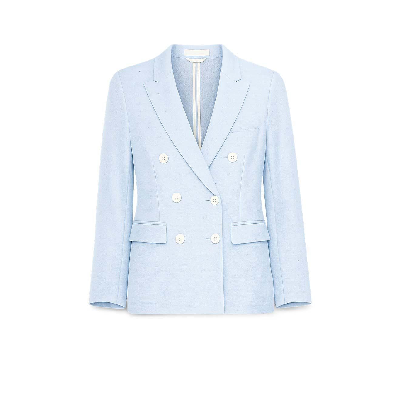 CIRCOLO1901 Giacca donna in lino e cotone Azzurro