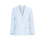 CIRCOLO1901 Giacca donna in lino e cotone Azzurro