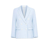 CIRCOLO1901 Giacca donna in lino e cotone Azzurro