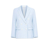 CIRCOLO1901 Giacca donna in lino e cotone Azzurro