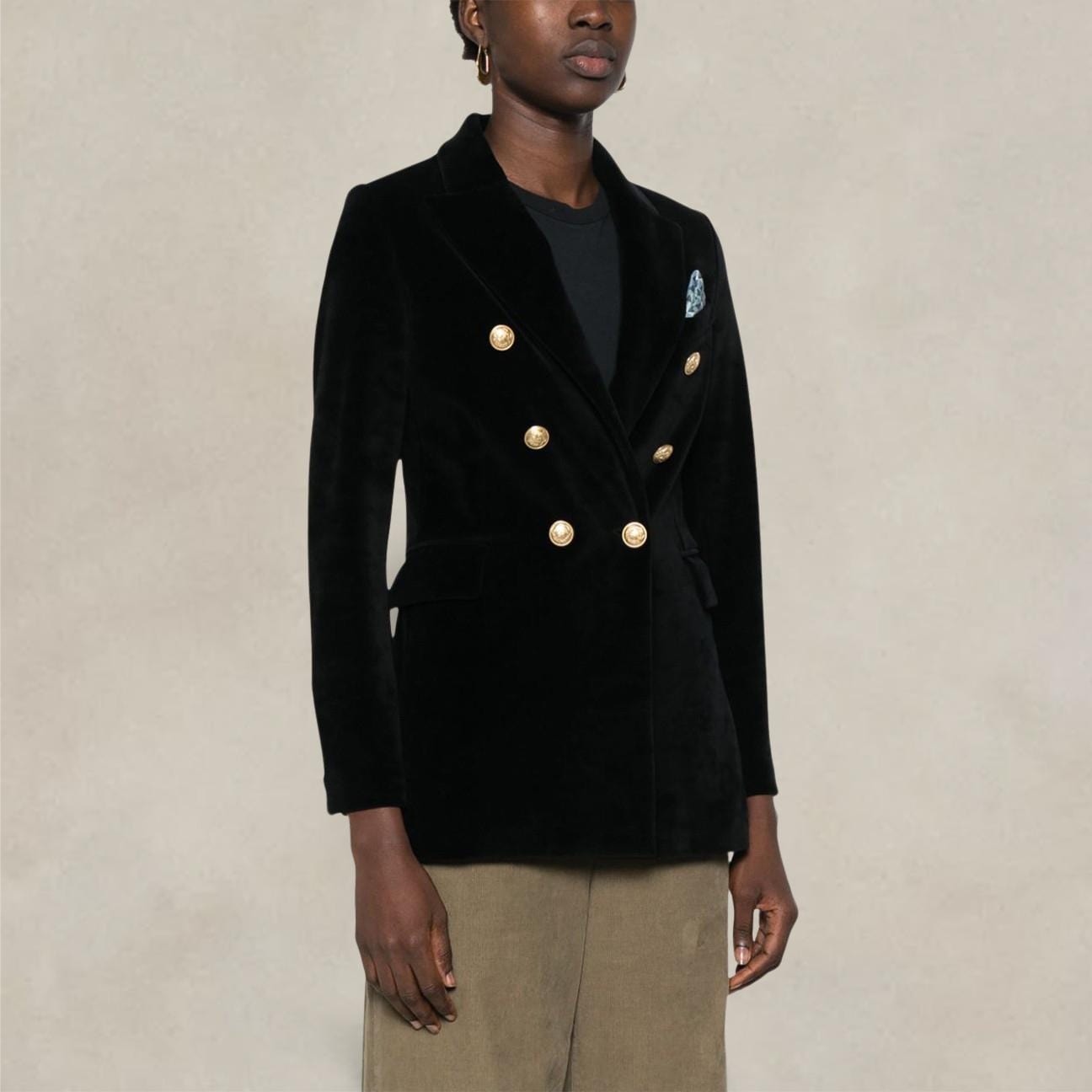 CIRCOLO1901 Giacca donna in velluto Nero