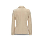 CIRCOLO1901 Giacca donna in velluto Slim Fit Panna
