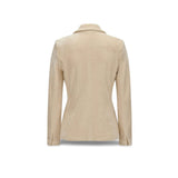 CIRCOLO1901 Giacca donna in velluto Slim Fit Panna