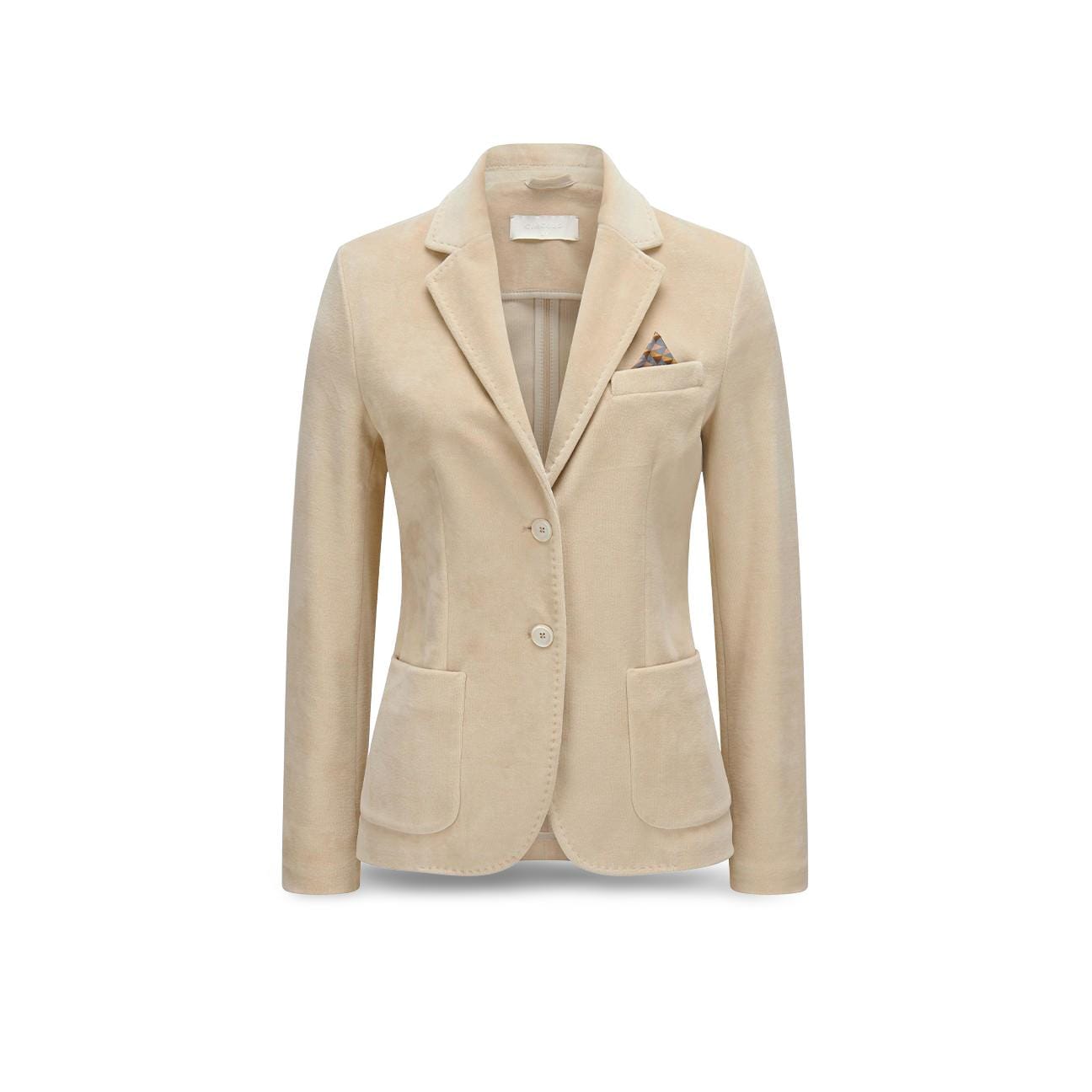 CIRCOLO1901 Giacca donna in velluto Slim Fit Panna