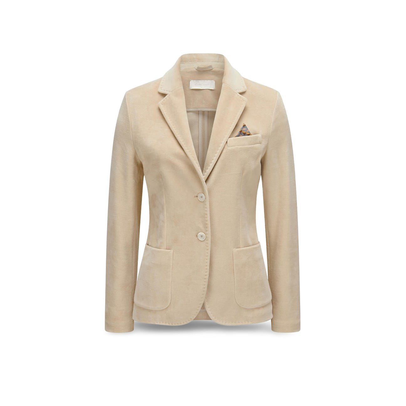 CIRCOLO1901 Giacca donna in velluto Slim Fit Panna