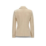 CIRCOLO1901 Giacca donna in velluto Slim Fit Panna