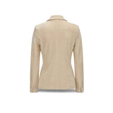 CIRCOLO1901 Giacca donna in velluto Slim Fit Panna