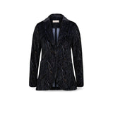 CIRCOLO1901 Giacca donna in velluto stampato Blue