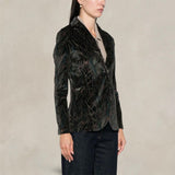 CIRCOLO1901 Giacca donna in velluto stampato Verde