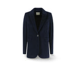 CIRCOLO1901 Giacca donna monopetto in velluto Blue