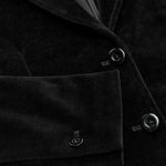 CIRCOLO1901 Giacca donna monopetto in velluto Nero